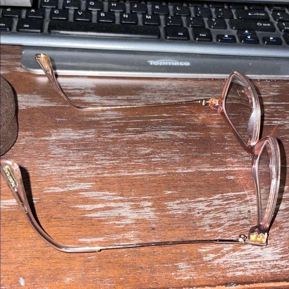 Tom Ford shiny transparent pink Eyeglasses with logo brown Case - Picture 13 of 15